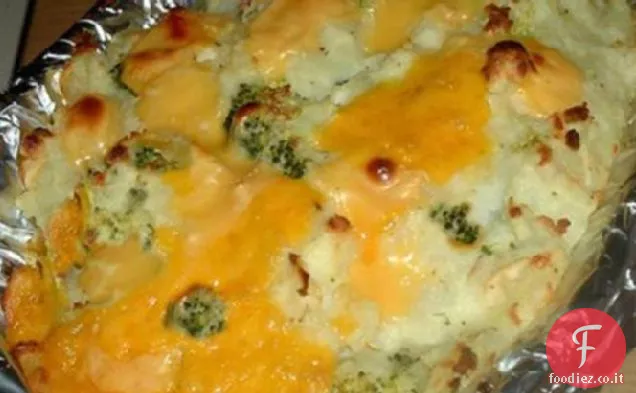 Patate schiacciate con broccoli