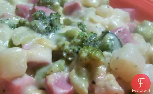 Casseruola di prosciutto e broccoli