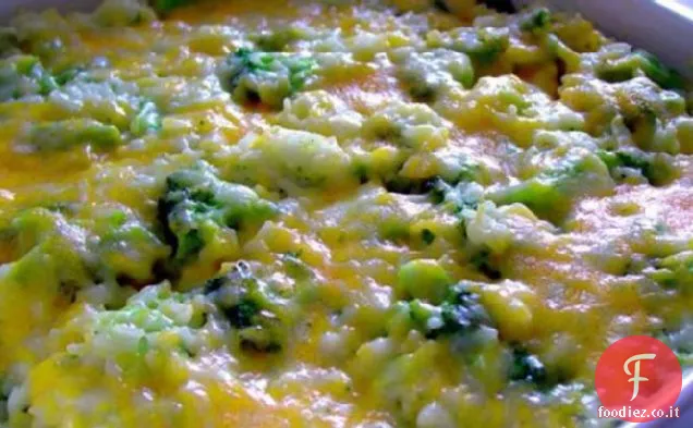 Casseruola di riso broccoli formaggio