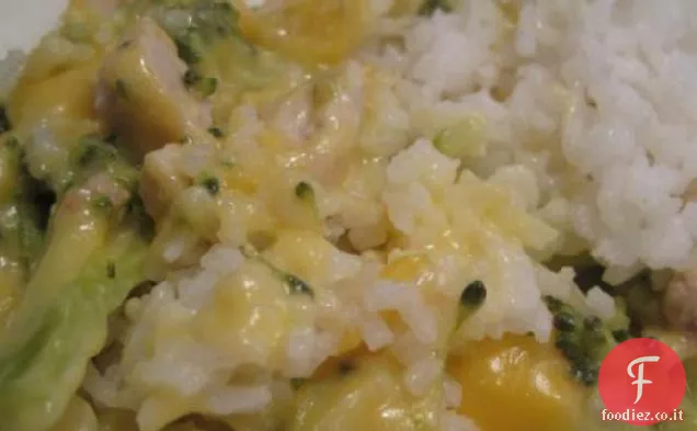 Pollo Broccoli riso e formaggio Casseruola