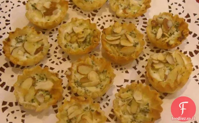Mini tartellette di formaggio blu