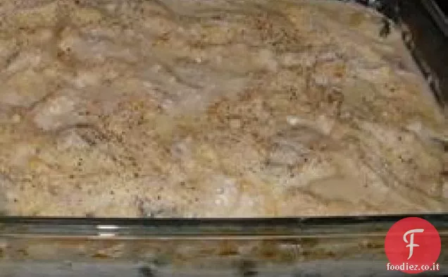 Casseruola di pollo e cavoletti di Bruxelles