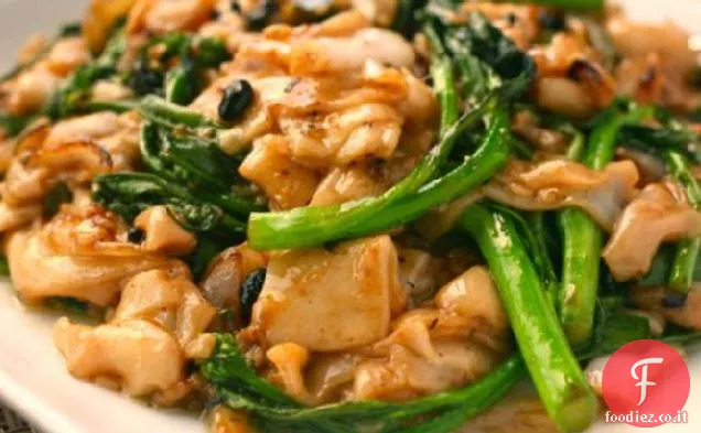 Chow fritto a secco con broccoli cinesi