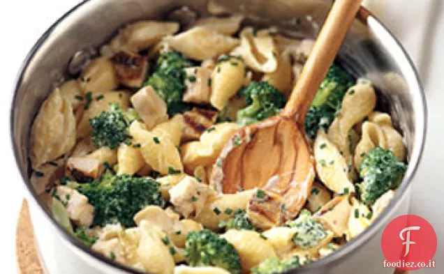 Mac e formaggio con pollo e broccoli