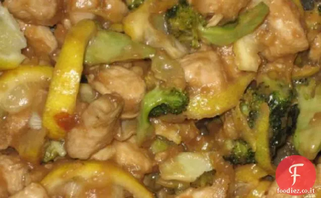 Pollo al limone e zenzero con broccoli