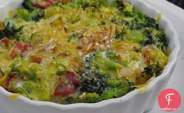 Broccoli di Wicklewood e pancetta Crosta Meno Quiche