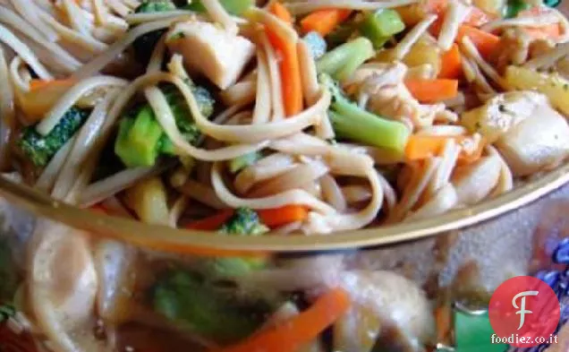 Pasta Teriyaki con pollo