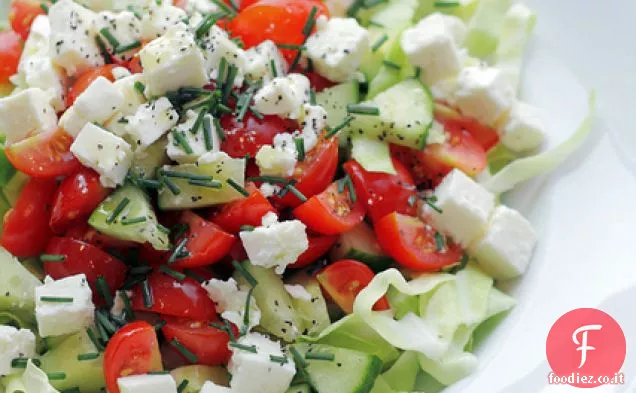 Formaggio Feta, Pomodorini e cavolo a punta