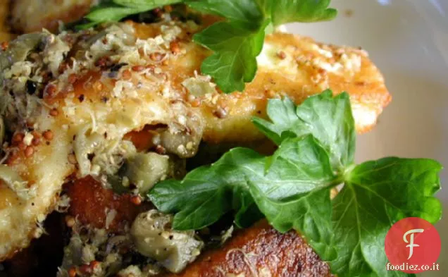 Formaggio Halloumi fritto con salsa di lime e capperi