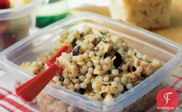 Insalata di pollo con Vinaigrette alle olive