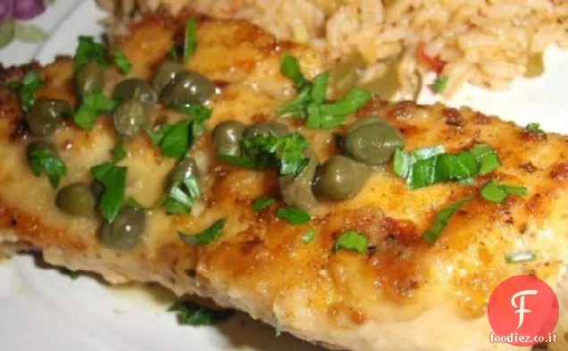 Pollo Cajun piccante con Capperi e Limoni