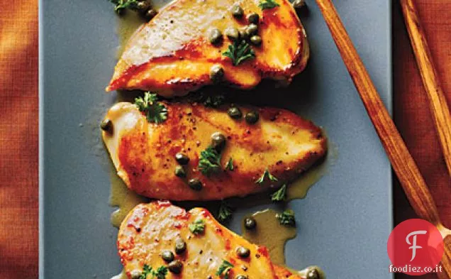 Piccata di Pollo con Orzo