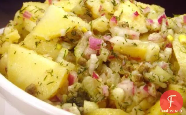 Insalata di patate con vinaigrette al limone e aneto