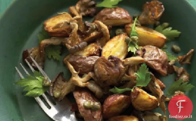 Insalata di funghi e patate arrosto