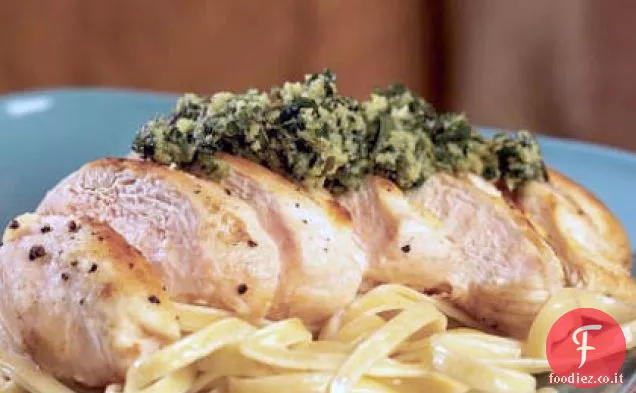 Pollo scottato in padella con Salsa Verde Italiana