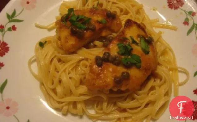 Piccata di Pollo leggero con Linguine