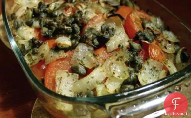 Facile e gustoso pesce e pomodori