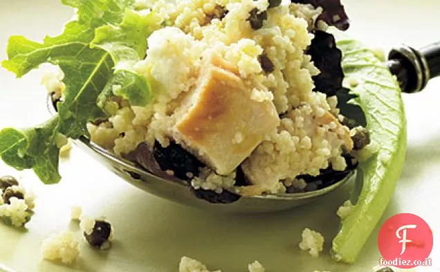 Feta-Insalata di Couscous di pollo con basilico