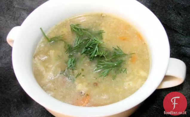 Zuppa di cavolfiore arrosto e aneto
