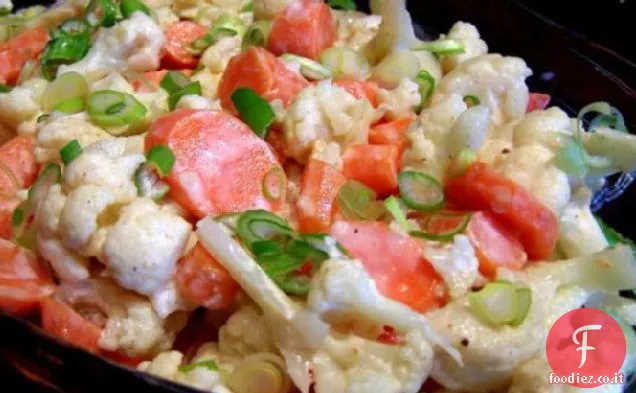 Insalata di cavolfiore e carote con spezie africane