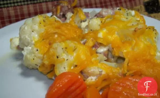 Cavolfiore al forno con prosciutto