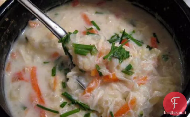Zuppa di granchio e cavolfiore