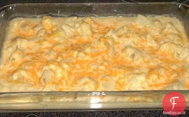 Cavolfiore al forno in salsa di formaggio