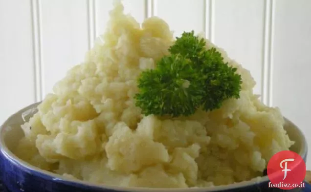 Aglio arrosto Purè di patate e cavolfiore