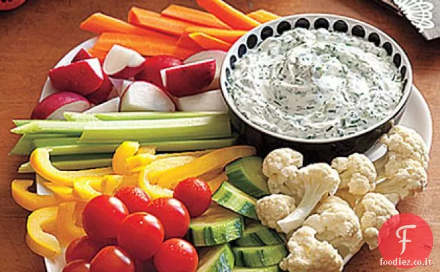 Latticello-Salsa alle erbe con Crudités