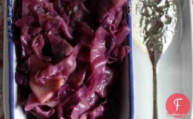Cavolo viola brasato con mele