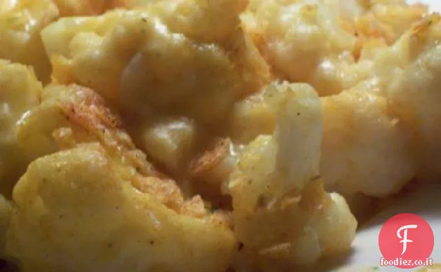 Cavolfiore con formaggio e patatine
