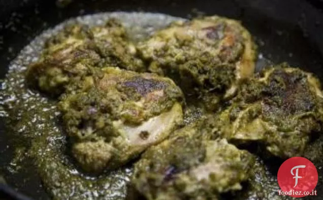 Pollo indiano piccante con Masala verde