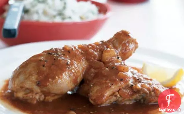 Pollo africano in salsa rossa piccante