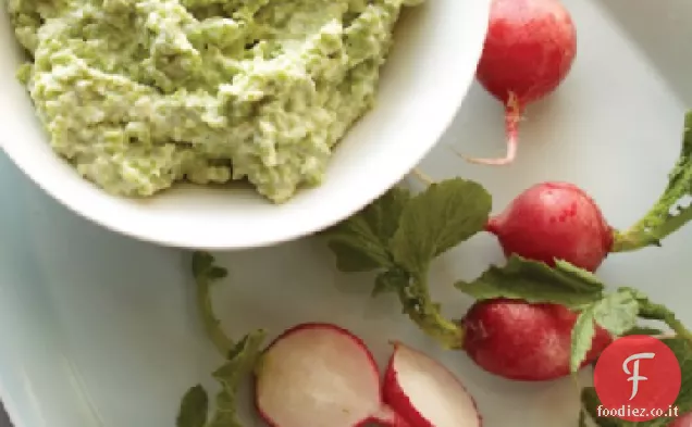Salsa di Fave e Formaggio di Capra con Ravanelli