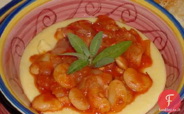 Dita di Polenta con Fagioli e Pomodori