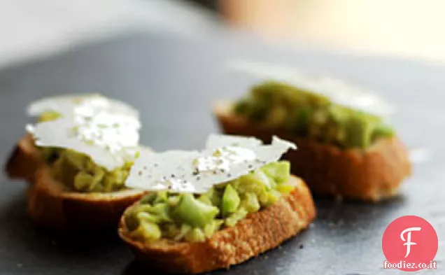 Crostini di Fave tritate con Ricetta Pecorino
