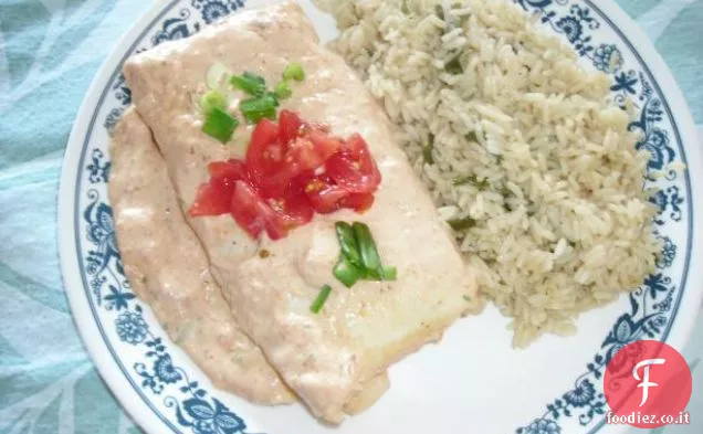 Enchiladas di fagioli neri cremosi