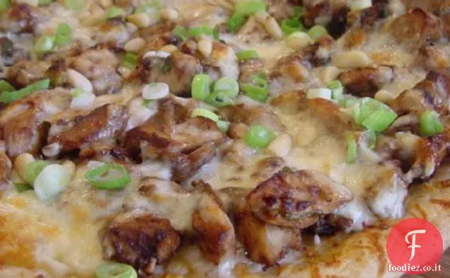 Pizza piccante di pollo all'aglio