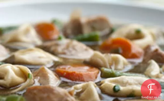 Stufato di pollo e tortellini