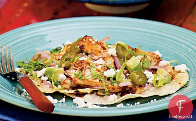 Tostadas di pollo alla griglia