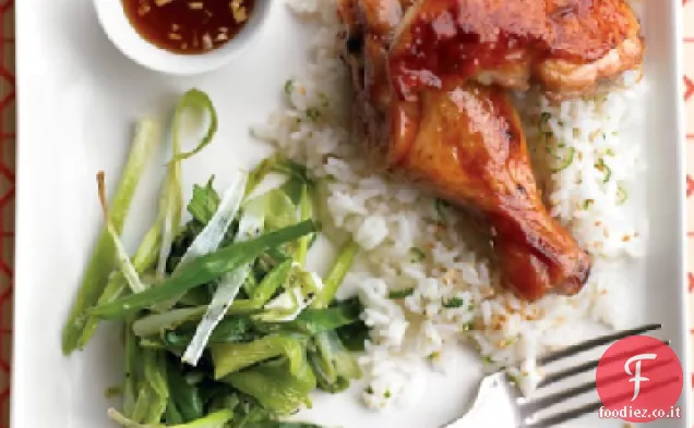 Pollo Teriyaki con scalogno arrosto