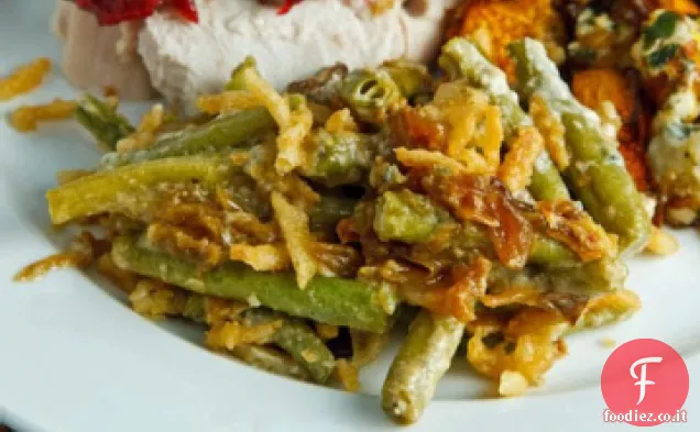 Casseruola di fagioli verdi al rosmarino