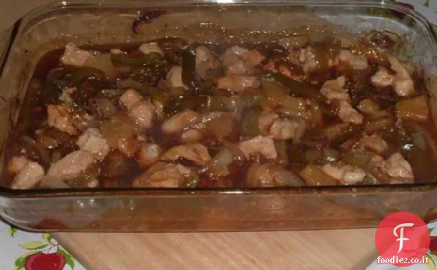 Pentola di coccio Pollo in agrodolce