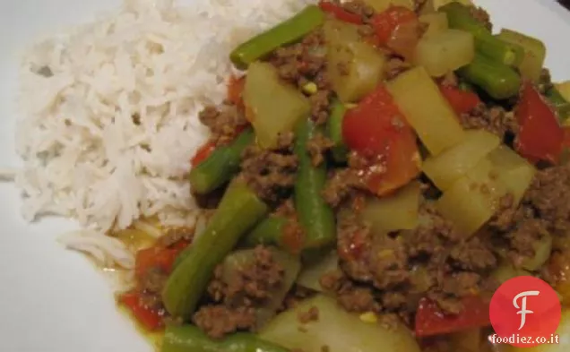 Kima pakistano (Hamburger al curry)