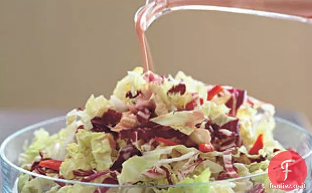 Cavolo Verza e Radicchio Slaw con condimento all'arancia rossa