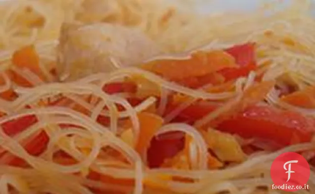 Vermicelli rapidi in stile cinese (spaghetti di riso)