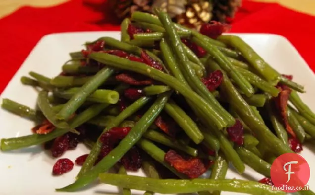 Fagioli vacanze con mirtilli rossi