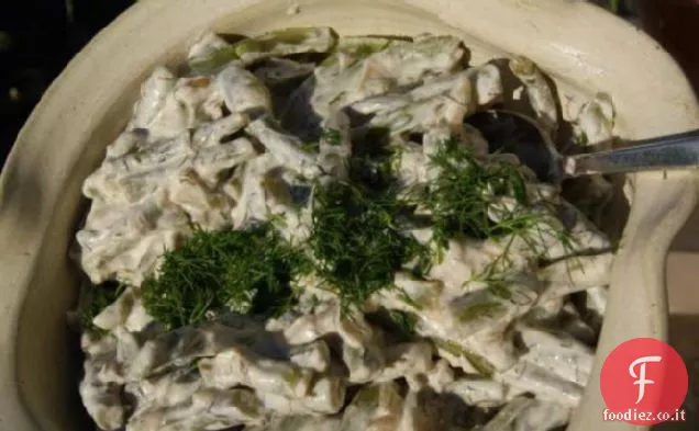 Fagiolini con yogurt e aneto