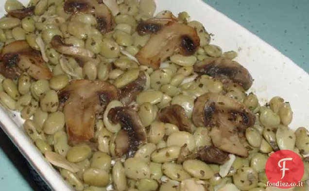 Fagioli di Lima e funghi