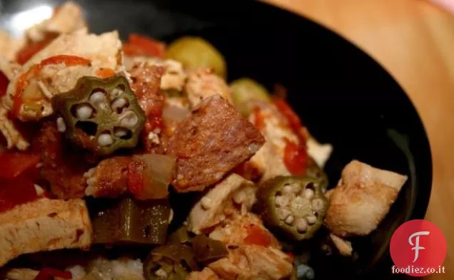 Gumbo di salsiccia di pollo